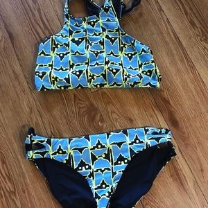 Never worn, halter top swimsuit